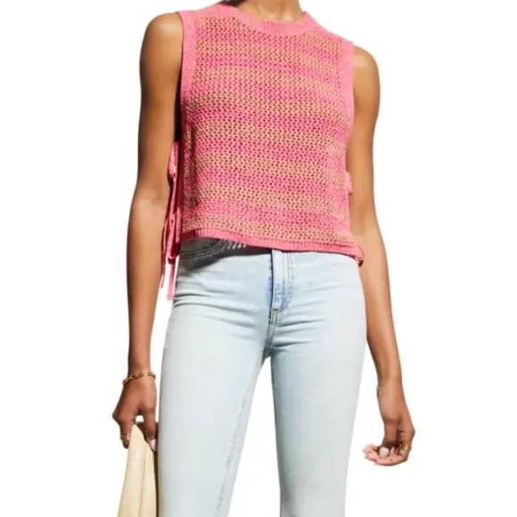 rag & bone Tops - Rag and Bone - Carson Striped Crochet Tank - Size L
